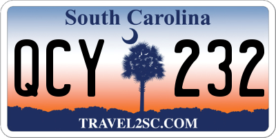 SC license plate QCY232