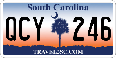 SC license plate QCY246