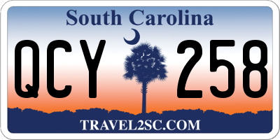 SC license plate QCY258