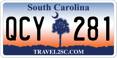 SC license plate QCY281