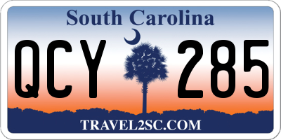 SC license plate QCY285