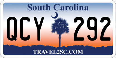 SC license plate QCY292