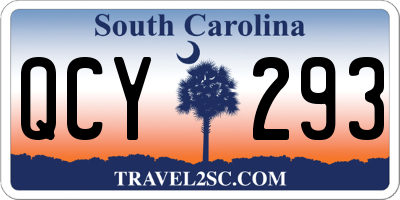 SC license plate QCY293