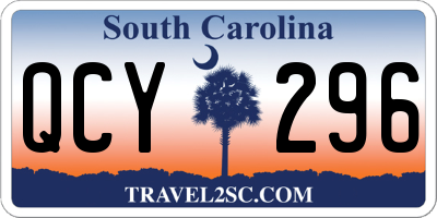 SC license plate QCY296