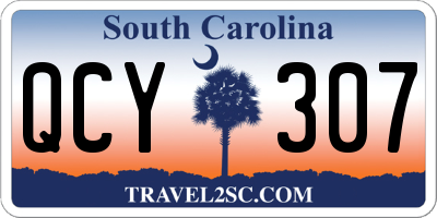 SC license plate QCY307