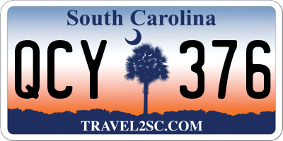SC license plate QCY376