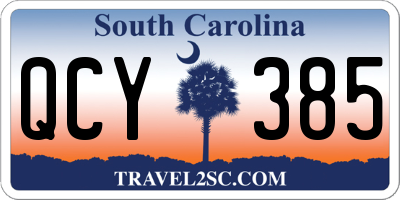SC license plate QCY385