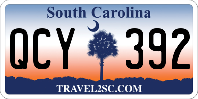 SC license plate QCY392