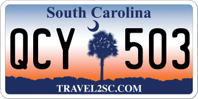 SC license plate QCY503