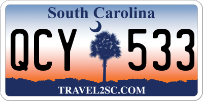 SC license plate QCY533