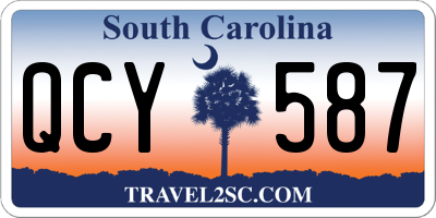 SC license plate QCY587