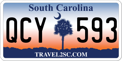 SC license plate QCY593