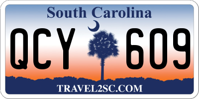 SC license plate QCY609