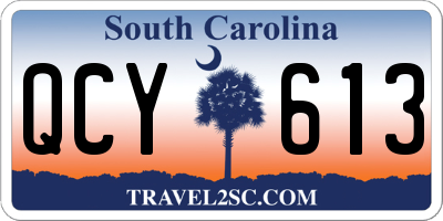 SC license plate QCY613