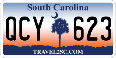 SC license plate QCY623