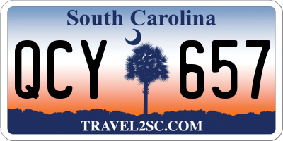 SC license plate QCY657