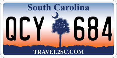SC license plate QCY684