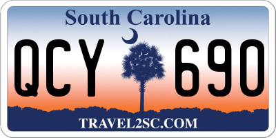 SC license plate QCY690