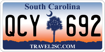 SC license plate QCY692