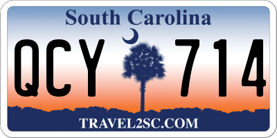 SC license plate QCY714