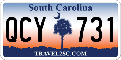 SC license plate QCY731