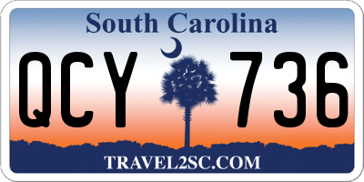 SC license plate QCY736