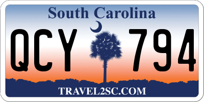 SC license plate QCY794