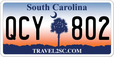 SC license plate QCY802