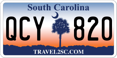 SC license plate QCY820