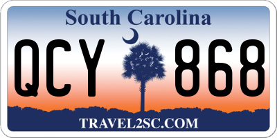 SC license plate QCY868