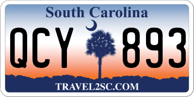 SC license plate QCY893