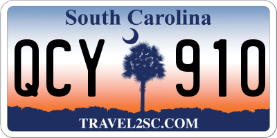 SC license plate QCY910