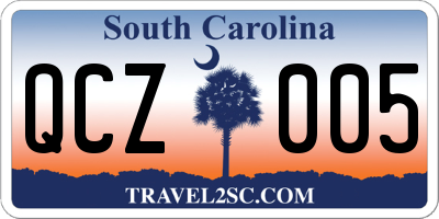 SC license plate QCZ005