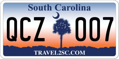 SC license plate QCZ007