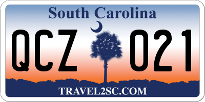 SC license plate QCZ021