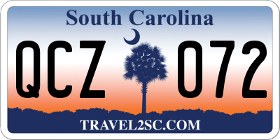SC license plate QCZ072