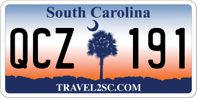 SC license plate QCZ191