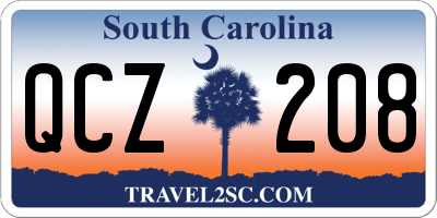 SC license plate QCZ208