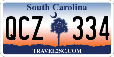 SC license plate QCZ334
