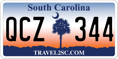SC license plate QCZ344