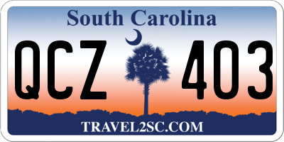 SC license plate QCZ403