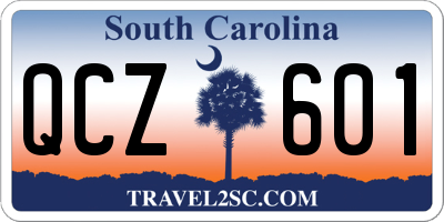 SC license plate QCZ601