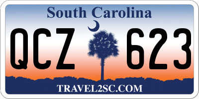 SC license plate QCZ623