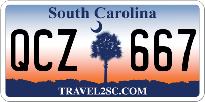 SC license plate QCZ667
