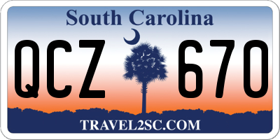 SC license plate QCZ670