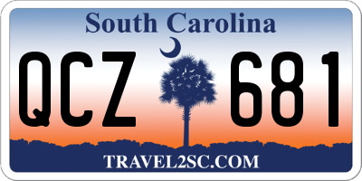 SC license plate QCZ681