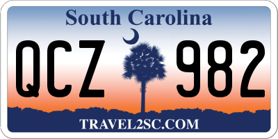 SC license plate QCZ982