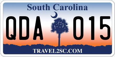 SC license plate QDA015