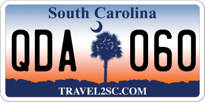 SC license plate QDA060