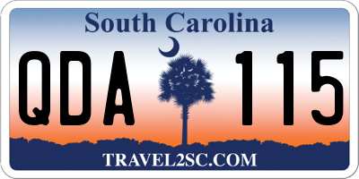 SC license plate QDA115